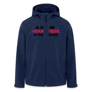 je suis un grand frère qui déchire - Veste softshell homme en polyester recyclé Stanley/Stella - marine - Devant - AI Model Male 185 light (185cm)