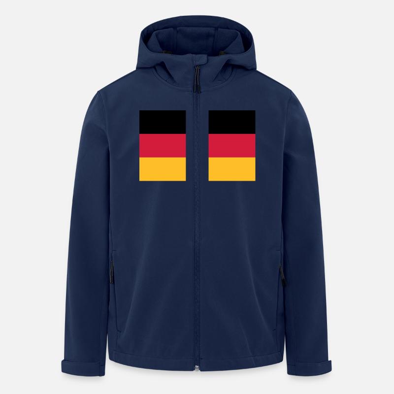 flag_german - Recycelte Männer Softshell-Jacke von Stanley/Stella - Navy