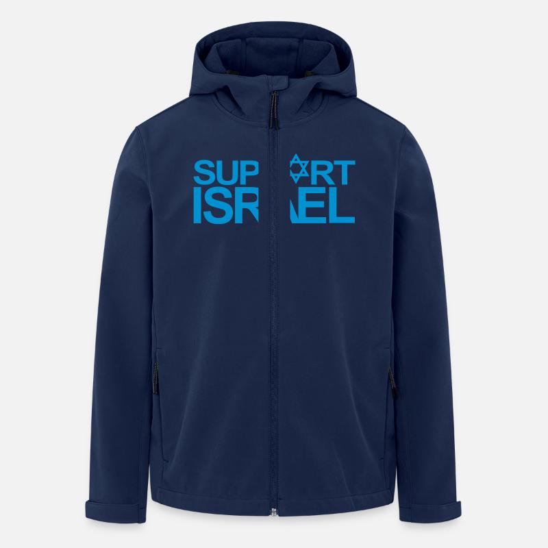 SUPPORT ISRAEL - Recycelte Männer Softshell-Jacke von Stanley/Stella - Navy