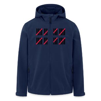 40e Anniversaire - Veste softshell homme en polyester recyclé Stanley/Stella - marine - Devant - AI Model Male 185 light (185cm)