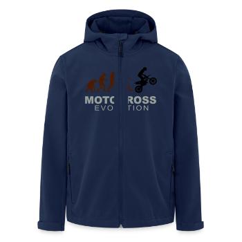 Motocross Evolution - Men’s Recycled Softshell Jacket by Stanley/Stella - navy - Front - AI Model Male 185 light (185cm)