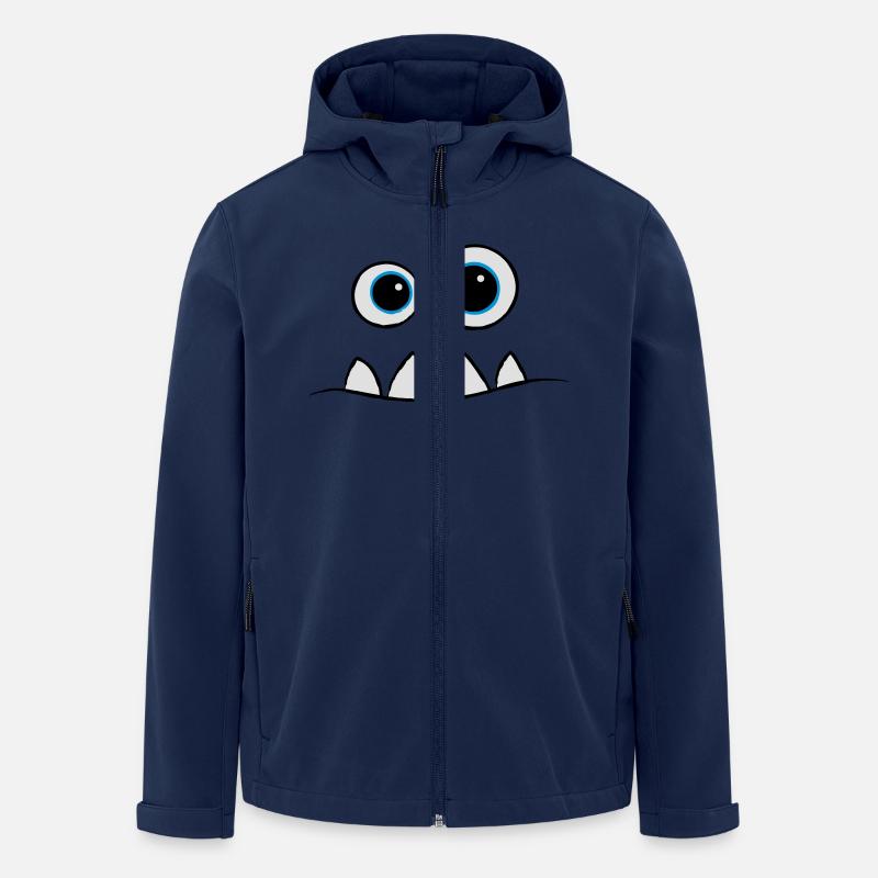 Monster Face - Recycelte Männer Softshell-Jacke von Stanley/Stella - Navy