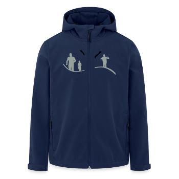Joggen Gruppe - Recycelte Männer Softshell-Jacke von Stanley/Stella - Navy - Vorne - AI Model Male 185 light (185cm)