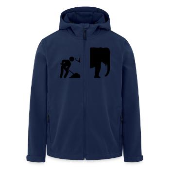 Elephant shit - Recycelte Männer Softshell-Jacke von Stanley/Stella - Navy - Vorne - AI Model Male 185 light (185cm)