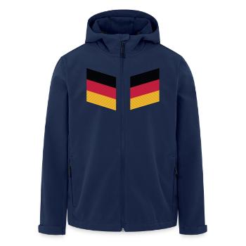 Deutschland Trikot - Recycelte Männer Softshell-Jacke von Stanley/Stella - Navy - Vorne - AI Model Male 185 light (185cm)