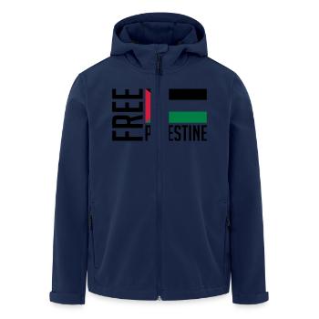 free_palestine_pa3 - Recycelte Männer Softshell-Jacke von Stanley/Stella - Navy - Vorne - AI Model Male 185 light (185cm)