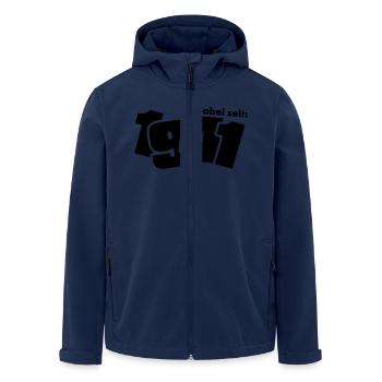 Dabei seit 1941 - Recycelte Männer Softshell-Jacke von Stanley/Stella - Navy - Vorne - AI Model Male 185 light (185cm)