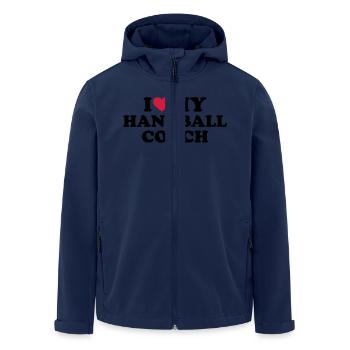 Handball - Recycelte Männer Softshell-Jacke von Stanley/Stella - Navy - Vorne - AI Model Male 185 light (185cm)