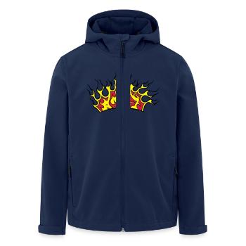 Fire flames crown - Men’s Recycled Softshell Jacket by Stanley/Stella - navy - Front - AI Model Male 185 light (185cm)