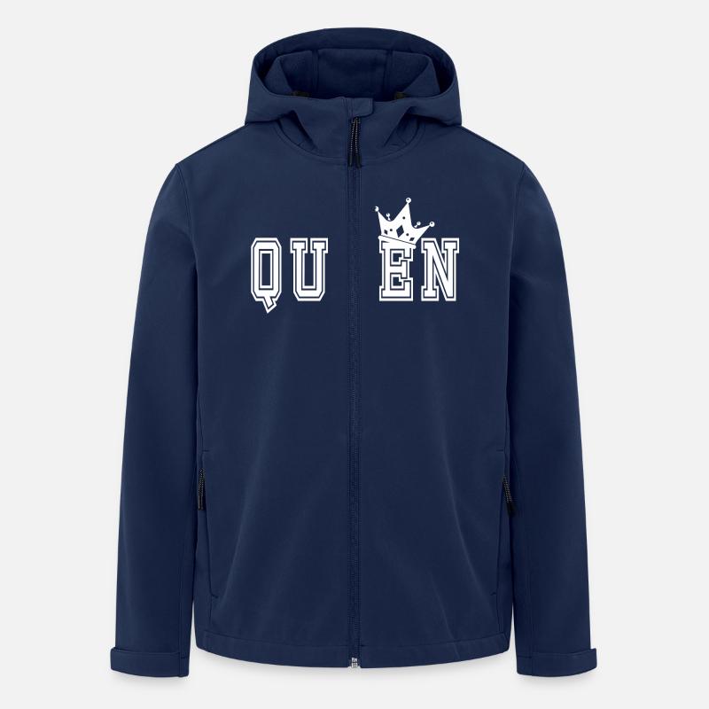 Queen Vorderseite - Recycelte Männer Softshell-Jacke von Stanley/Stella - Navy