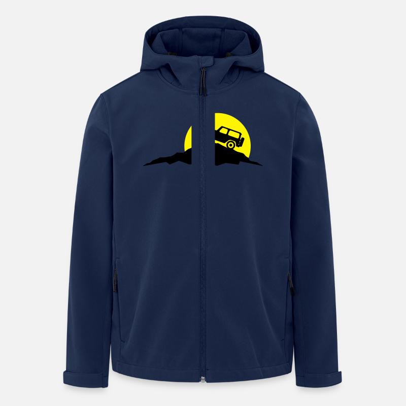 Reise - Berge Jeep - Recycelte Männer Softshell-Jacke von Stanley/Stella - Navy