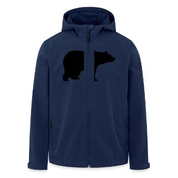 Bear, Wildlife, Bär - Men’s Recycled Softshell Jacket by Stanley/Stella - navy - Front - AI Model Male 185 light (185cm)