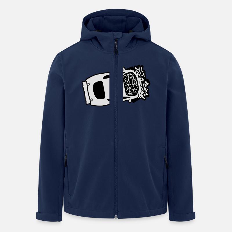 accident accident total dommage écrasé dents cassé - Veste softshell homme en polyester recyclé Stanley/Stella - marine