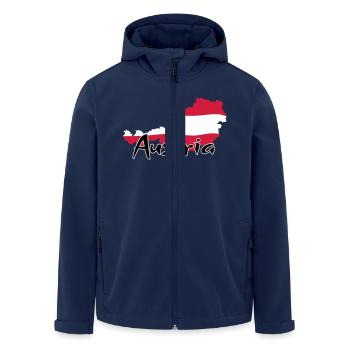 Austria - Men’s Recycled Softshell Jacket by Stanley/Stella - navy - Front - AI Model Male 185 light (185cm)