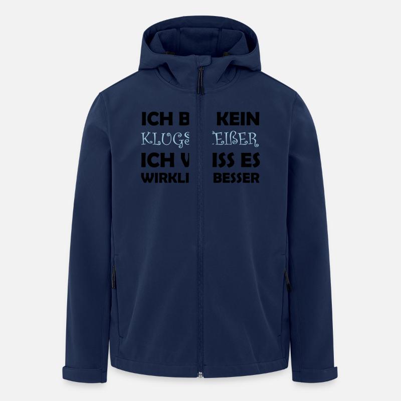 bin_kein_klugscheisser_02 - Recycelte Männer Softshell-Jacke von Stanley/Stella - Navy