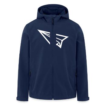 Paper airplane - Men’s Recycled Softshell Jacket by Stanley/Stella - navy - Front - AI Model Male 185 light (185cm)