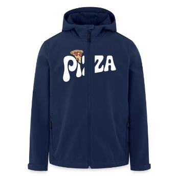 Pizza - Fast Food Liebhaber Design - Recycelte Männer Softshell-Jacke von Stanley/Stella - Navy - Vorne - AI Model Male 185 light (185cm)