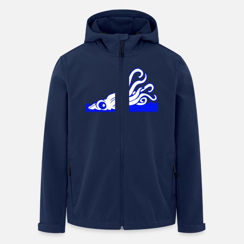 Krake Wasseroberfläche Tentakel Angriff Seemonster - Recycelte Männer Softshell-Jacke von Stanley/Stella - Navy