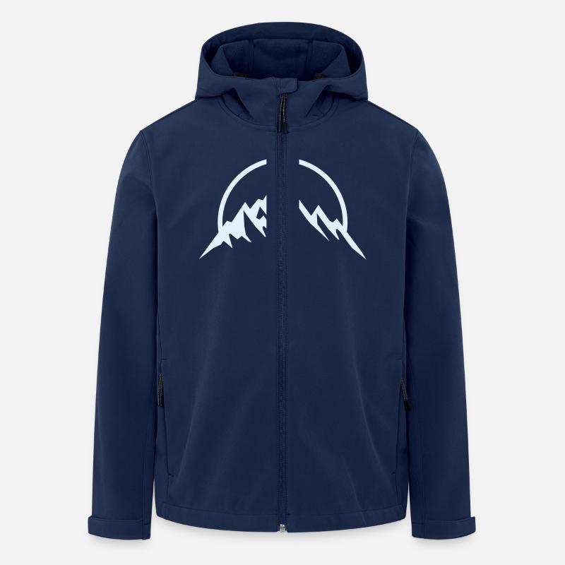berge - Recycelte Männer Softshell-Jacke von Stanley/Stella - Navy