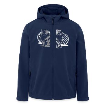 Treibball (3 Farben) - Recycelte Männer Softshell-Jacke von Stanley/Stella - Navy - Vorne - AI Model Male 185 light (185cm)