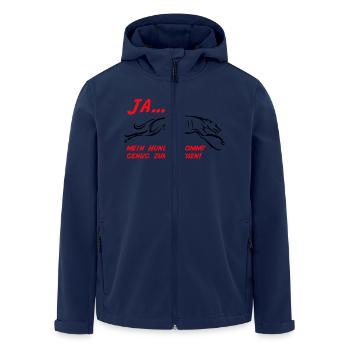 Mon chien est assez à manger - Veste softshell homme en polyester recyclé Stanley/Stella - marine - Devant - AI Model Male 185 light (185cm)