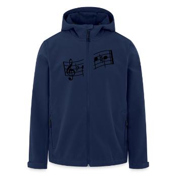 bach - Recycelte Männer Softshell-Jacke von Stanley/Stella - Navy - Vorne - AI Model Male 185 light (185cm)