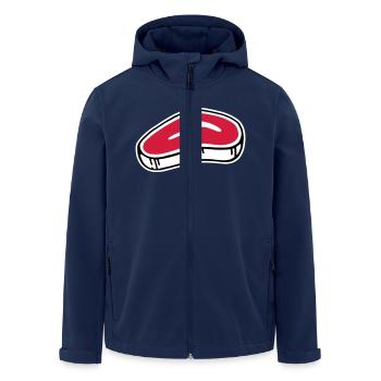T-Bone Steak - Recycelte Männer Softshell-Jacke von Stanley/Stella - Navy - Vorne - AI Model Male 185 light (185cm)