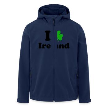 Ireland - Men’s Recycled Softshell Jacket by Stanley/Stella - navy - Front - AI Model Male 185 light (185cm)