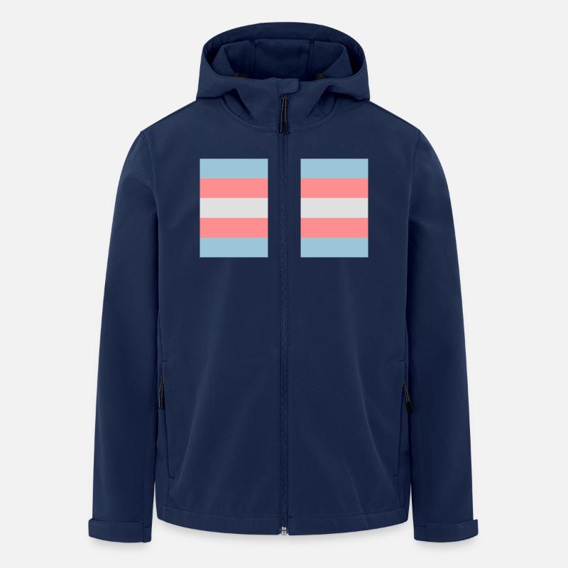 Transgender-Pride-Flag-Transperent(er) - Recycelte Männer Softshell-Jacke von Stanley/Stella - Navy
