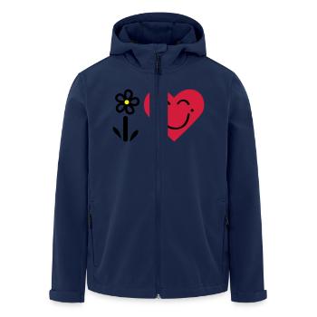 ICH LIEBE SMILE 3 - Recycelte Männer Softshell-Jacke von Stanley/Stella - Navy - Vorne - AI Model Male 185 light (185cm)