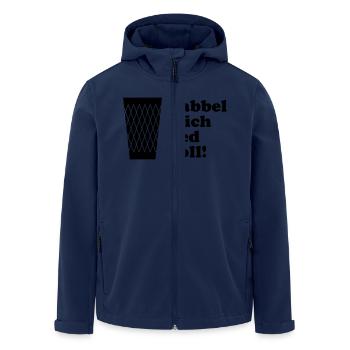 Babbel mich ned voll - Recycelte Männer Softshell-Jacke von Stanley/Stella - Navy - Vorne - AI Model Male 185 light (185cm)