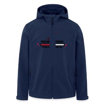 FOOTING EN COURS WOMAN - Veste softshell homme en polyester recyclé Stanley/Stella - marine - Devant - AI Model Male 185 light (185cm)