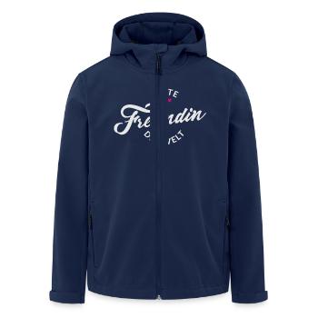 BESTE FREUNDIN DER WELT - Recycelte Männer Softshell-Jacke von Stanley/Stella - Navy - Vorne - AI Model Male 185 light (185cm)