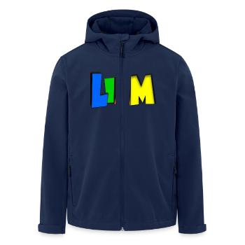 Liam - Men’s Recycled Softshell Jacket by Stanley/Stella - navy - Front - AI Model Male 185 light (185cm)
