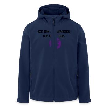 ICH BIN SCHWANGER - Recycelte Männer Softshell-Jacke von Stanley/Stella - Navy - Vorne - AI Model Male 185 light (185cm)