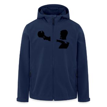 Kugelhantel Action - Recycelte Männer Softshell-Jacke von Stanley/Stella - Navy - Vorne - AI Model Male 185 light (185cm)