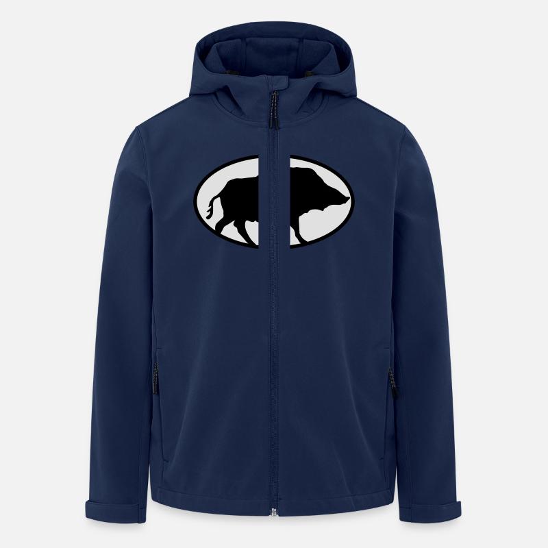 Wildschweine - Recycelte Männer Softshell-Jacke von Stanley/Stella - Navy