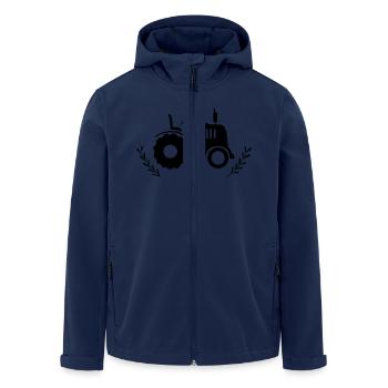 Traktor - Recycelte Männer Softshell-Jacke von Stanley/Stella - Navy - Vorne - AI Model Male 185 light (185cm)