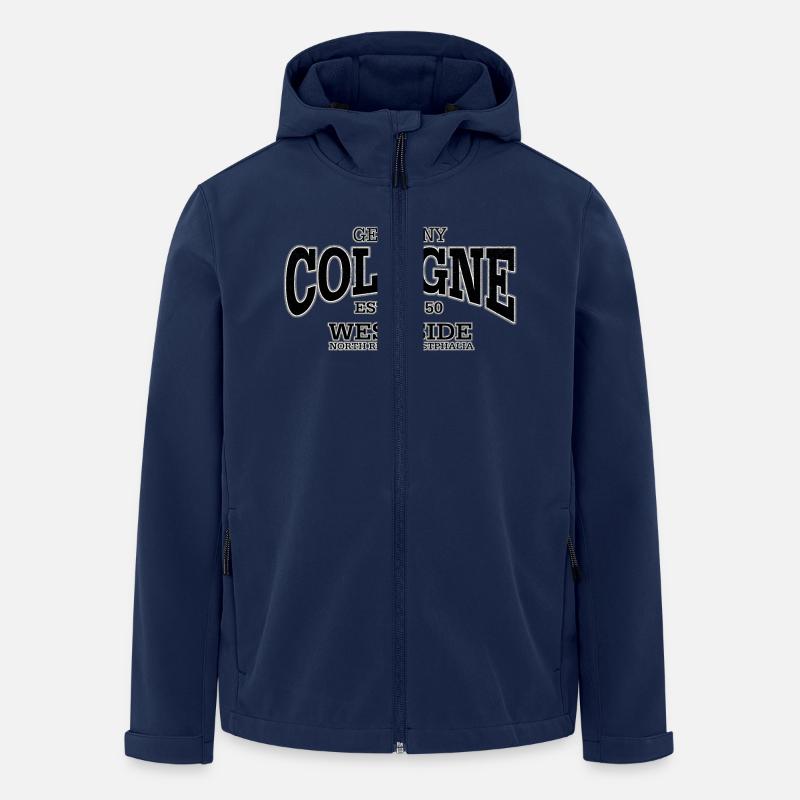 Cologne (à l'ancienne noir) - Veste softshell homme en polyester recyclé Stanley/Stella - marine