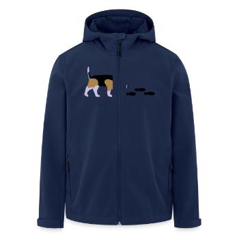Beagle Mantrailer - Men’s Recycled Softshell Jacket by Stanley/Stella - navy - Front - AI Model Male 185 light (185cm)