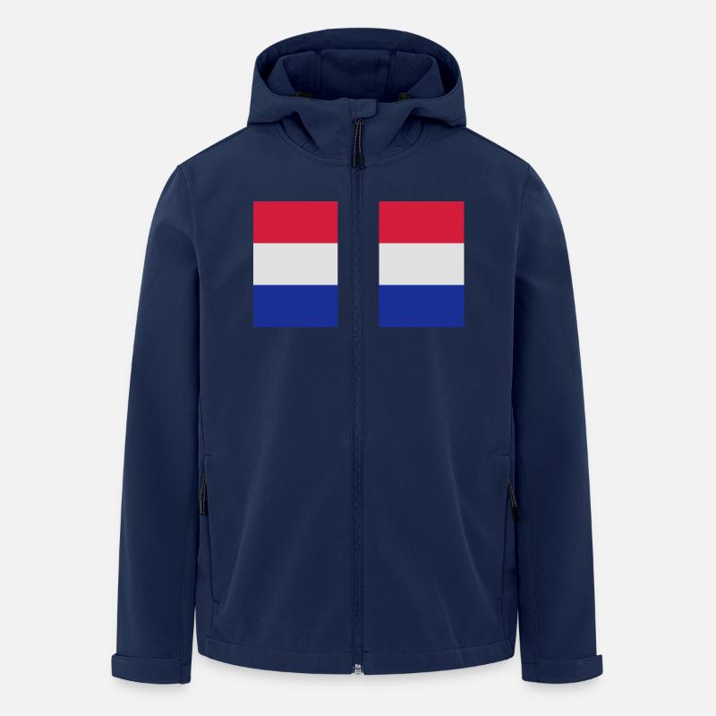 Netherlands, Niederlande - Recycelte Männer Softshell-Jacke von Stanley/Stella - Navy