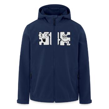 Monster Puzzle - Men’s Recycled Softshell Jacket by Stanley/Stella - navy - Front - AI Model Male 185 light (185cm)