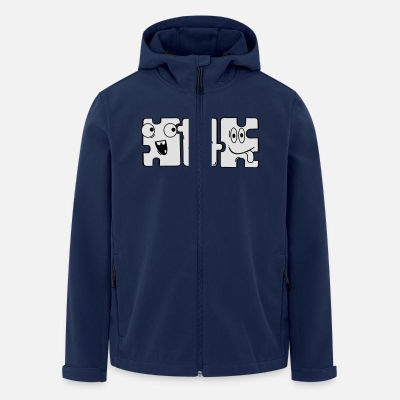Monster Puzzle - Men’s Recycled Softshell Jacket by Stanley/Stella - navy