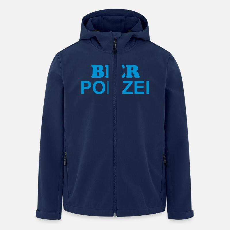 Bier Polizei - Recycelte Männer Softshell-Jacke von Stanley/Stella - Navy
