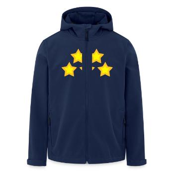 Fünf Sterne / Five Stars / 5 Sternchen - Recycelte Männer Softshell-Jacke von Stanley/Stella - Navy - Vorne - AI Model Male 185 light (185cm)