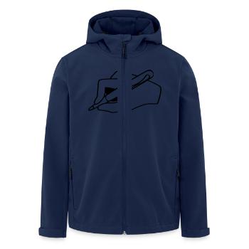 writer - Veste softshell homme en polyester recyclé Stanley/Stella - marine - Devant - AI Model Male 185 light (185cm)