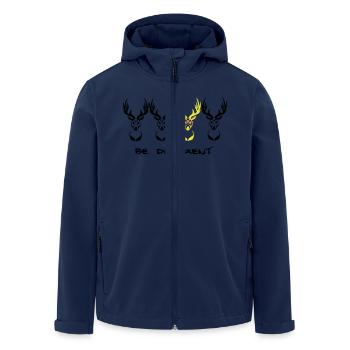 Be different! Deer Nerd Geek 3c - Men’s Recycled Softshell Jacket by Stanley/Stella - navy - Front - AI Model Male 185 light (185cm)