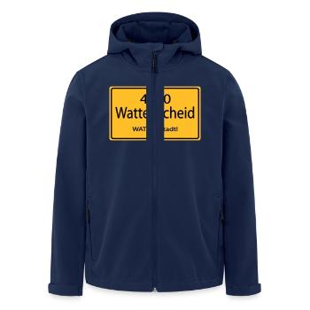 Ortsschild 4640 Wattenscheid - WAT ne city - Men’s Recycled Softshell Jacket by Stanley/Stella - navy - Front - AI Model Male 185 light (185cm)