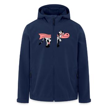 Super Cow Cartoon - Veste softshell homme en polyester recyclé Stanley/Stella - marine - Devant - AI Model Male 185 light (185cm)
