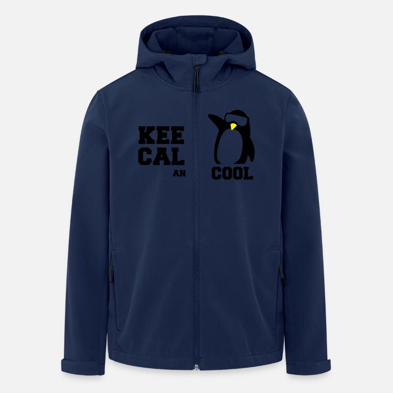 penguin keep calm - Men’s Recycled Softshell Jacket by Stanley/Stella - navy